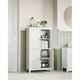 thumbnail image 2 of VASAGLE Mueble de Baño, Armario de Baño, Armario de Cocina, con 4 Puertas, Estantes Ajustables, 30 x 60 x 110 cm, Blanco, 2 of 5
