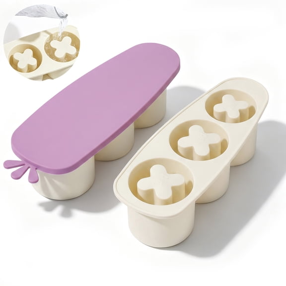 Unbranded Silicone Leaf Flexible Ice Cube Molds with Lid