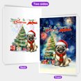 thumbnail image 2 of Merry Christmas and Happy New Year Santa Pug Holiday Xmas Winter 2025 5x7in Folded Greeting Card Dog Lover Gifts Single Note Card with Envelope - 00024, 2 of 5