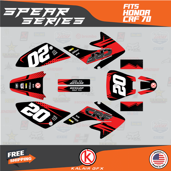 Kalair GFX Graphics Kit for Honda CRF70 (2004-2023) Spear Series