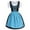 Blue, variant on Oktoberfest Dress Women's German Dirndl Dress Plus Size Dress Square Neck Apron Girl Dresses