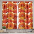 thumbnail image 2 of Ambesonne Orange Valance & Curtain, Antique Bohemian Poppies, 55"x24", Burnt Orange White, 2 of 6