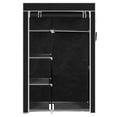 thumbnail image 4 of Cfowner 64"Portable Black Clothes Wardrobe, Closet Storage Organizer Wardrobe Clothes Rack with Shelves, 4 of 7