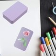 thumbnail image 3 of Tarjetas de presentación en blanco Wuyituart, color morado, 100 unidades, papel de 5 x 9 cm, 3 of 5
