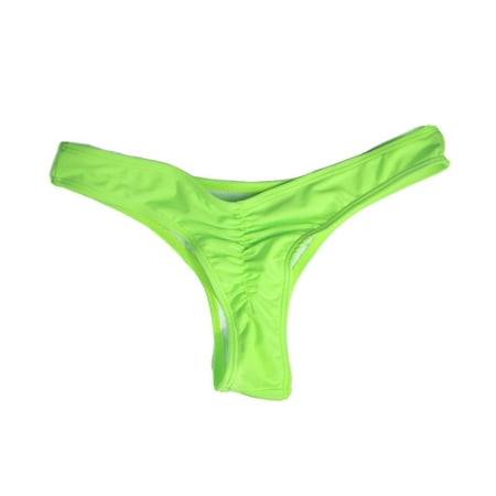 MSJUHEG Thong Bikini Swim Suit Bottoms for Women String Bikini Bottom Swim Bottoms Mid Rise Bikini Bottom Plus Size Tankini Swimjupmsuit Beachwear Padded Swimwear Green M