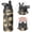 Black-2, variant on 18oz Insulated Water Bottle with Straw & Cleaning Brush, Wide Mouth Stainless Steel Flask, Camo Print