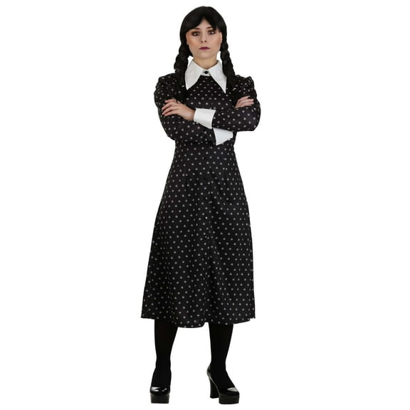 Women's Wednesday Addams Polka Dot Costume Dress