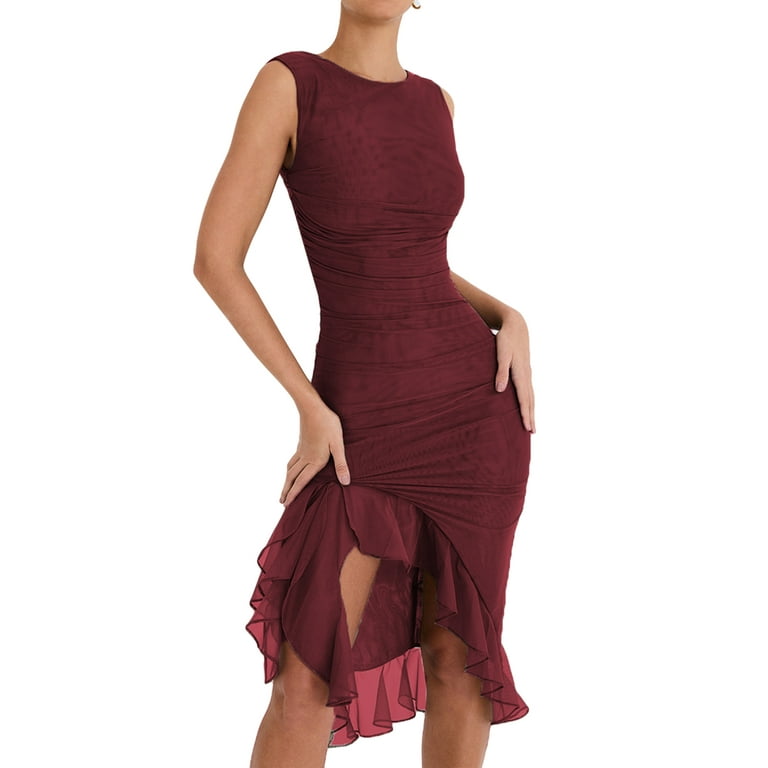 See through cheap flower dress