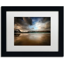 Trademark Fine Art "Ramberg Beach" Canvas Art by Philippe Sainte-Laudy, White Matte, Black Frame