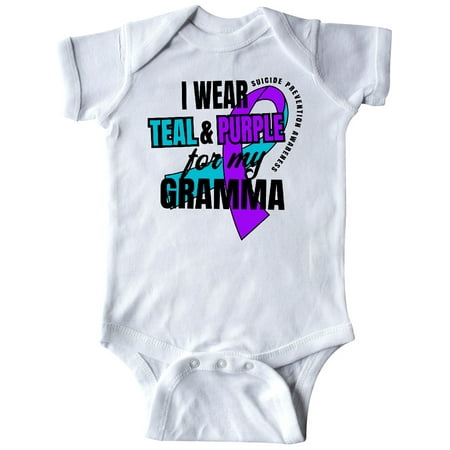 

Inktastic Suicide Prevention I Wear Teal and Purple for My Gramma Gift Baby Boy or Baby Girl Bodysuit