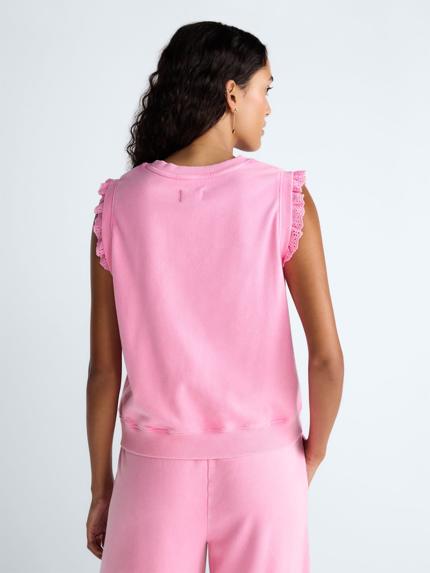 Scoop Women's Sleeveless Ruffle Top, Sizes XS-XXL