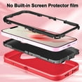 thumbnail image 5 of I-HONVA For iPhone 16 Case,3-Layer Military Grade Drop Protection Anti-Slip Bumper Rugged Shockproof Dustproof Protection 6.1 inch Phone Case,Red Black, 5 of 8