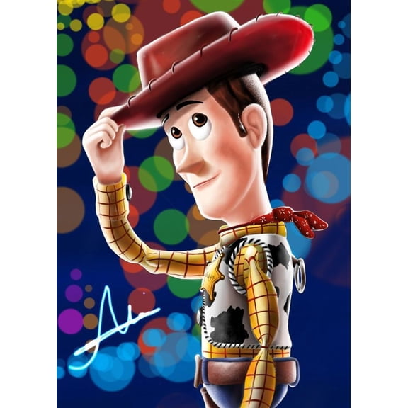 Adult DIY Diamond Painting Set,Toy Story Full Round Diamond Diamond Set,5D Wall Painting Art,Gemstone Art Crafts Family Game Gift 15.8x11.8 inches