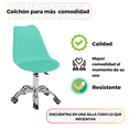 thumbnail image 2 of Set De 2 Sillas De Oficina Color Turquesa Komfort Estilo Eames Con Ruedas, 2 of 5