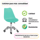 thumbnail image 2 of Set De 2 Sillas De Oficina Color Turquesa Komfort Estilo Eames Con Ruedas, 2 of 5
