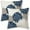 Navy Blue White, variant on Navy Blue White Pillow Covers 18x18 Set of 2, Gray Abstract Dahlia Farmhouse Decorations Throw Pillow Covers Geometry Design Summer Outdoors Decorative Linen Cushion Case for Couch Sofa Home