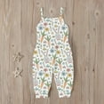 thumbnail image 4 of IROINNID Girls' Casual Sleeveless Jumpsuits Spaghetti Strap Loose Romper Long Pants with Pockets, 4 of 8