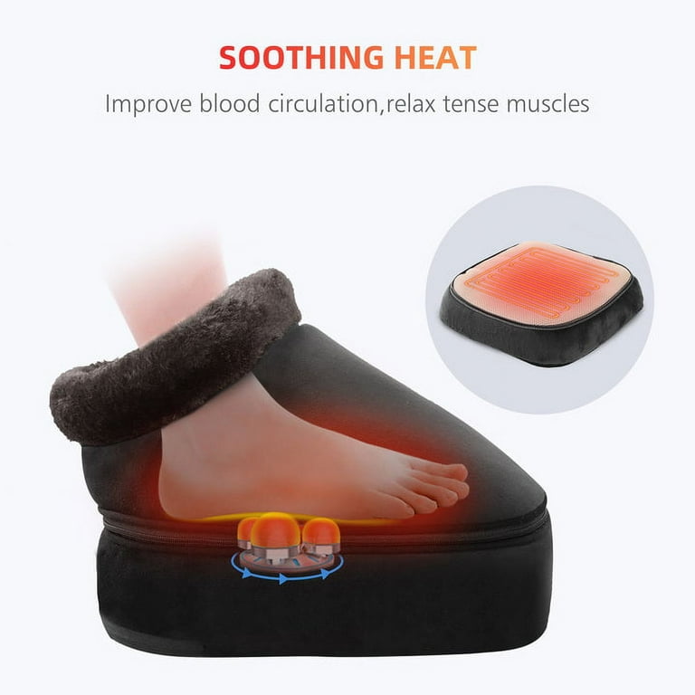 Comfier Shiatsu Foot Massager with Heat Feet Warmer Massage Machine  Electric Heating Pad for Back, Gift For Women Men 