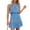 #7-Blue, variant on Pntutb Fashion Women's Summer Floral Print Halter Casual Sleeveless Mini Dress