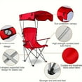VTOY Portable Folding Camping Chair with Shade Canopy Foldable Outdoor Camping Chair with Cup