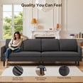 thumbnail image 6 of 103"  Sofa Bed, L-Shaped Sectional Couch and Sofas with Removable Armrest for Office, Living Room, Dark Gray, 6 of 8