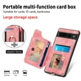 thumbnail image 6 of SaniMore for Google Pixel 7 Pro Wallet Case, [RFID Blocking] Elastic Card Slot Vehicle Magnetic PU Leather Ring Holder & Lanyard Stand Money Pocket Protective Cover for Google Pixel 7 Pro, Pink, 6 of 12