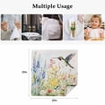 thumbnail image 4 of Floral Hummingbird Cloth Napkins, Spring Watercolor Flowers Washable and Reusable Dinner Napkins Set of 8, Table Napkin for Kitchen Party Birthday Wedding Hotel Housewarming 20"x20", 4 of 8