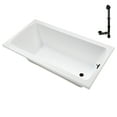 thumbnail image 5 of Streamline N-4360-751-ORB 66 in. x 34 in. Acrylic Soaking Drop-In Bathtub in Glossy White, With External Drain in Matte Oil Rubbed Bronze, 5 of 13