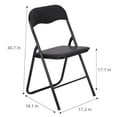 thumbnail image 2 of YUSAZENS 4 Pack Folding Chairs, Fabric Dining Chair Set with Padded Cushion and Back, Indoor Outdoor Upholstered Commercial Seat for Home Office Events Wedding Party, Black, 2 of 7