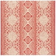 thumbnail image 3 of SAFAVIEH Beach House Kiaran Southwestern Indoor/Outdoor Area Rug Red/Cream, 6'7" x 6'7" Round, 3 of 7