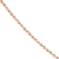 thumbnail image 2 of 14k Rose Gold Hollow Rope Chain Necklace 2.3mm Lobster Claw Closure 20 Inch Chain Necklace for Women and Men, 2 of 2