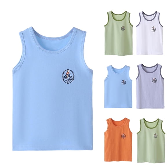 Bovxnpu Girls Tank Tops Sleeveless T Shirt Undershirts Soft Tank Top Sleeveless Crewneck Breathable Summer Comfortable Tops