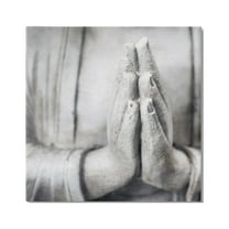 Stupell Industries Buddha Prayer Hands Figurative Photography Gallery Wrapped Canvas Print Wall Art, 24 x 24