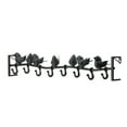 thumbnail image 2 of 38 Inch Wall Hooks Perched Birds 8 Coat Hooks Black Iron Vintage Style, 2 of 4