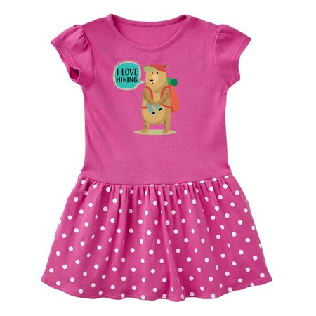 

Inktastic Hiker Backpacking I Love Hiking Gift Toddler Girl Dress