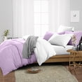 thumbnail image 2 of SGI Bedding Twin XL Size Duvet Covers Egyptian Cotton 1000TC 3 Piece Set Lilac Reversible, 2 of 8