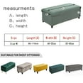 thumbnail image 4 of Footrest Stool Slipcover Stretch Case Protector for Bed Bench Kitchen Hotel Decor Style D, 4 of 9