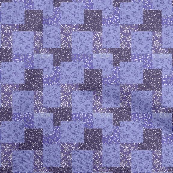 oneOone Viscose Chiffon Medium Purple Fabric Floral Silhouette Quilting Supplies Print Sewing Fabric By The Yard 42 Inch Wide