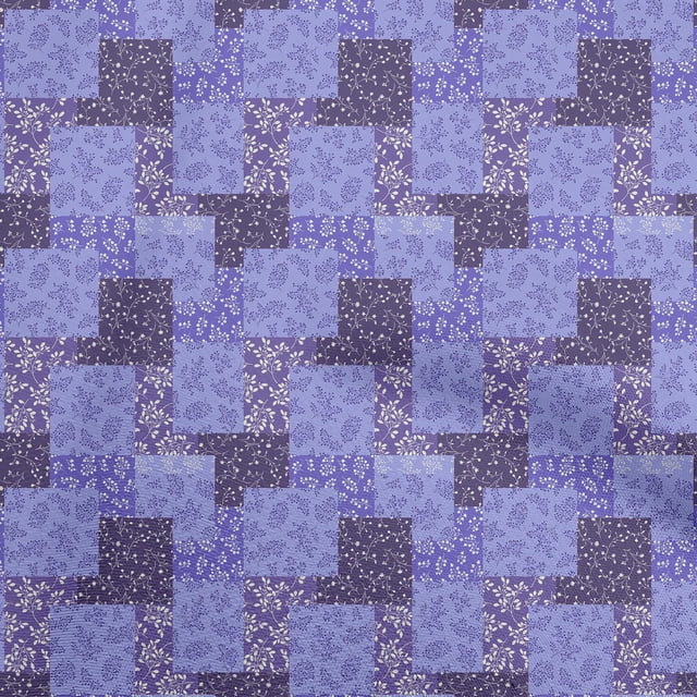 oneOone Rayon Medium Purple Fabric Floral Silhouette Sewing Craft Projects Fabric Prints By Yard 56 Inch Wide