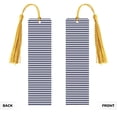 thumbnail image 2 of Kdxio Navy Blue And White Stripes Print Metal Tassel Bookmarks,Perfect Gift for Art Lovers and Bookworms Metal Bookmarks for Women, 2 of 8