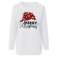 thumbnail image 4 of Aujourd'hui Réduction! Aqestyerly Hauts de Noël pour Femmes Liquidation Mode Femmes Col Rond T-Shirt Manches Longues Sweat Imprimé Blouse Hauts, 4 of 6