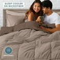 thumbnail image 4 of Bare Home 5-Piece Reversible Bed-in-a-Bag - Premium 1800 Collection - King, Cocoa/Taupe Comforter with Taupe Sheet Set, 4 of 10