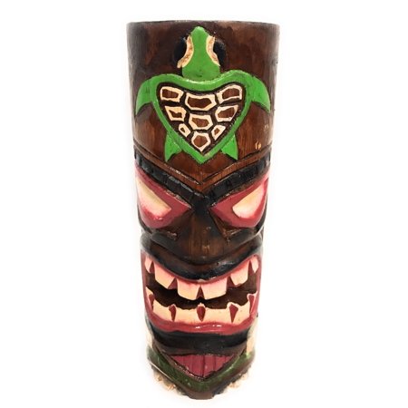 Tiki Totem 6" w/ Honu Hawaii - Hand Carved & Painted | #dpt535815e
