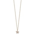 thumbnail image 2 of Primal Gold 14 Karat Rose Gold Cubic Zirconia Snowflake with 1-inch Extension Necklace, 2 of 3