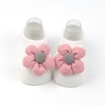 thumbnail image 5 of 2 Pairs Socks for Baby Girls, Spring Summer Soft Cotton Solid Infant Baby Floor Anti-slip Socks (Pink S), 5 of 6