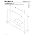 thumbnail image 3 of Kingston Brass SCC8260 Edenscape 33-5/8 Inch Freestanding Pedestal 2-Tier Towel Rack with Wooden Shelf in Matte Black, 3 of 5