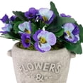 thumbnail image 5 of Northlight Pansy Artificial Floral Arrangement in "Flowers & Garden" Pot - 6" - Purple and Blue, 5 of 6