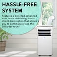 thumbnail image 4 of Whynter ARC-102CS 3-in-1 Portable Air Conditioner, 10,000 BTU (ASHRAE) / 7,000 BTU SACC, Cools 300 Sq Ft, AC, Dehumidifier & Fan with Remote for Small Rooms, 4 of 10