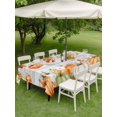 thumbnail image 3 of Outdoor Tablecloth with Umbrella Hole and Zipper, Orange Green Pumpkins Fall Rectangle Table Cloth 60x102 Inch Waterproof Tablecloth, Thanksgiving Botanical Vintage Picnic Table Cover for Patio, 3 of 7