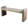 thumbnail image 1 of Strata Furniture 18x48" Traditional Wood Two Seat Block Bench in Gray, 1 of 6
